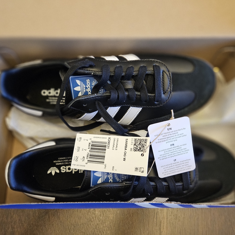 Adidas Women's Black and White Sneakers